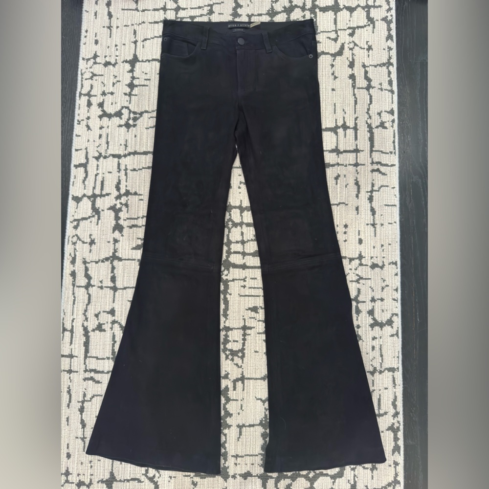Alice + Olivia Lamb Suede Flare Pant Size 6